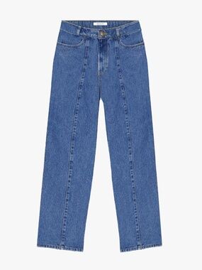 Gauchere Seam Detail Blue Stone Bleach Jeans Size 40